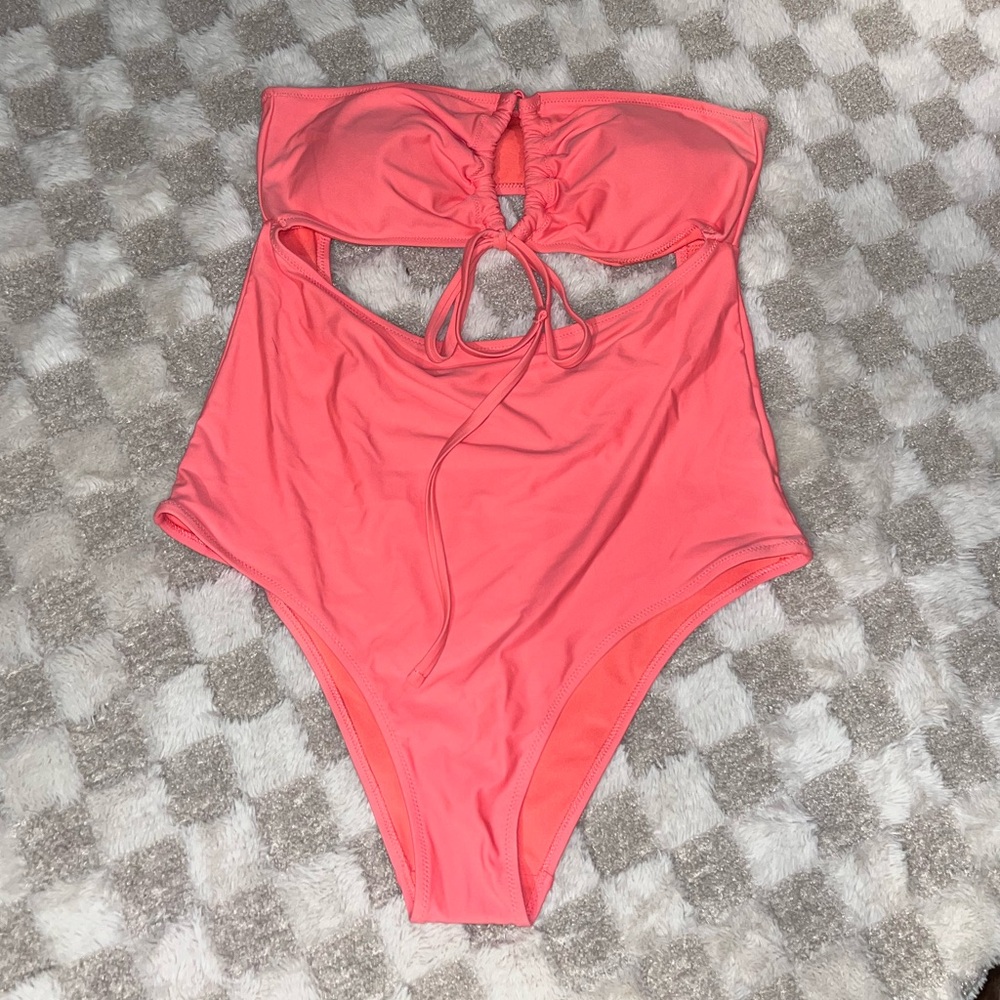 Aerie Coral One-Piece Swimsuit